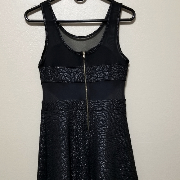 NWOT Black Embossed Rose Texture Dress - Picture 2 of 6